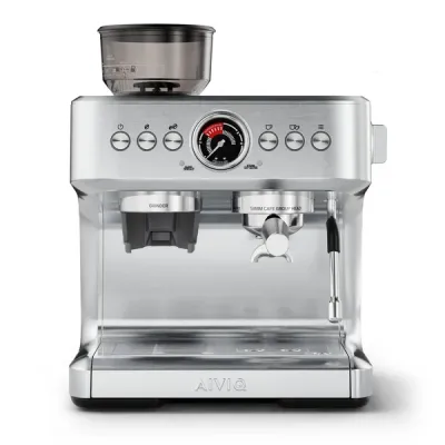 AIVIQ Aspire Brew - Espressomaskin med Kaffekvarn - AME-361S - Rostfritt stål, espressomaskin