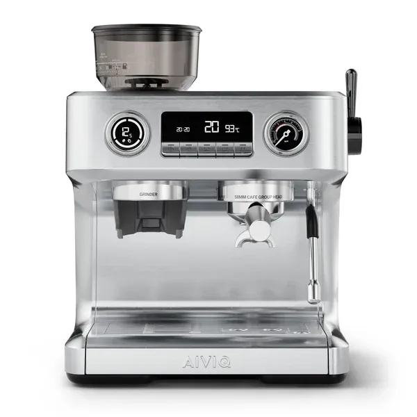AIVIQ Aspire Advanced - Espressomaskin med Kaffekvarn - AME-521S - Rostfritt stål, espressomaskin