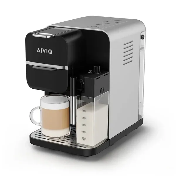 AIVIQ MultiBrew Pro Kapselmaskin med flera kapslar - ACEM-512 - Silver och svart, kapselmaskin