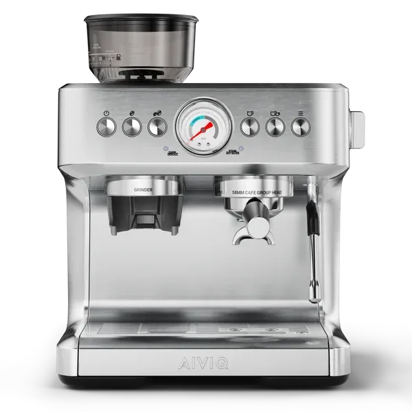 AIVIQ Aspire Core – Espressomaskin med Kaffekvarn – AME-251S - Rostfritt stål, espressomaskin