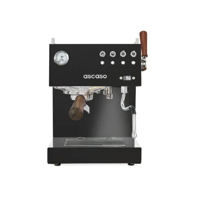 Ascaso Steel Duo Plus Black&Wood Espressomaskin, pro för hem - Svart – espressomaskin