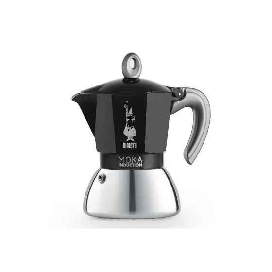Bialetti Mokabryggare Bialetti Moka Induction Black 4 cups – mokabryggare