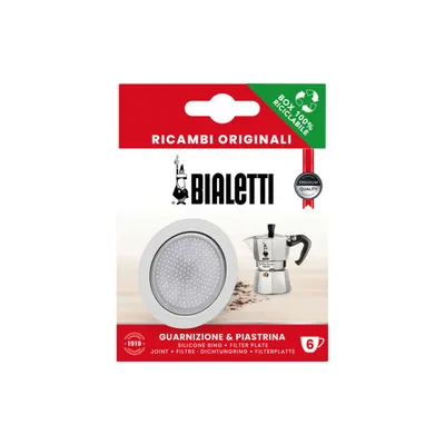 Packning och filterplatta för Bialetti Induction 6-kopps mokakannor – reservdel