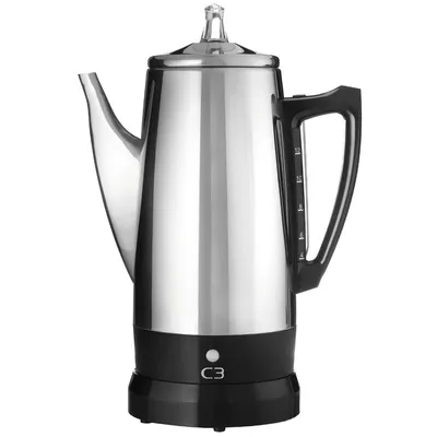 C3 Perkolator 12kp Rostfritt stål, mokabryggare