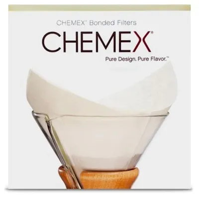 Förvikta pappersfilter Chemex Squares, 100 st. – kaffefilter