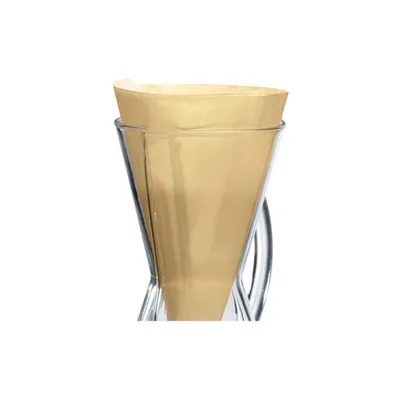 Utvikta naturliga pappersfilter Chemex Half Moon, 100 st. (För 3-kopp Chemex) – kaffefilter