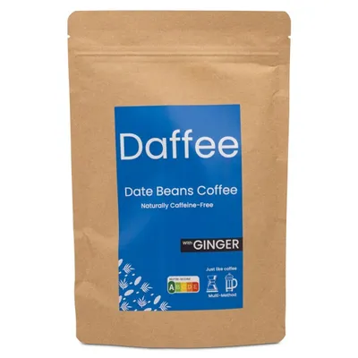Daffee Koffeinfritt Dadelkaffe, Ingefära, 250 g – kaffealternativ