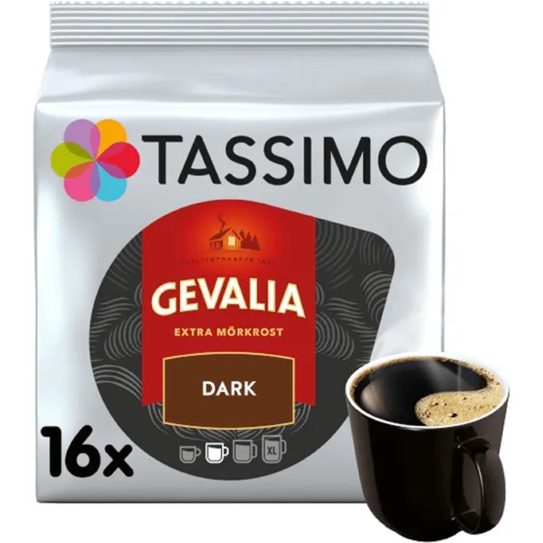 Tassimo Gevalia Dark Mörkrost 16st, kaffekapsel