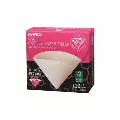 Pappersfilter Hario V60 02 MK, 100 st. – kaffefilter