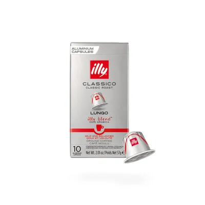 Illy Lungo Classico kaffekapslar till Nespresso®-maskiner, 10 st., kaffekapslar