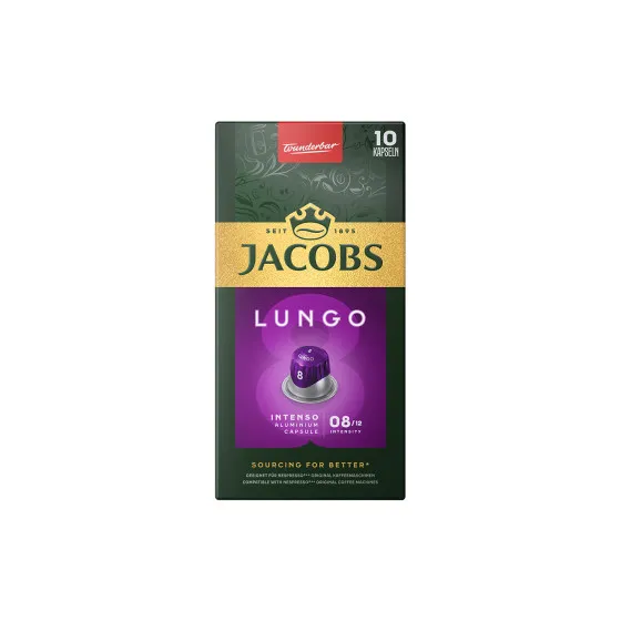 JACOBS Lungo 8 Intenso kaffekapslar för Nespresso®-maskiner, 10 st. – kaffekapsel