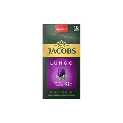 JACOBS Lungo 8 Intenso kaffekapslar för Nespresso®-maskiner, 10 st. – kaffekapslar