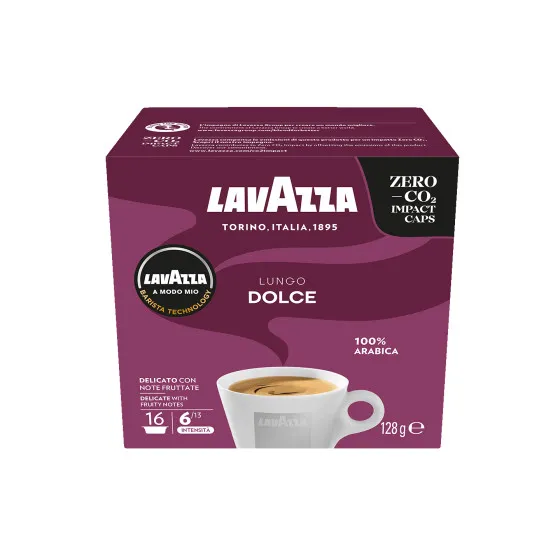 Kaffekapslar för Lavazza®-maskiner Lavazza A Modo Mio Lungo Dolce, 16 st., kaffekapsel