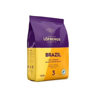 Löfbergs Kaffebönor Löfbergs Brazil Rainforest Alliance, 1 kg – kaffebönor