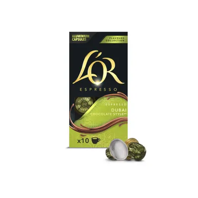 L'OR Dubai Chocolate Style kaffekapslar för Nespresso®-maskiner, 10 st. – kaffekapslar