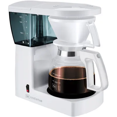Melitta Excellent 4.0 kaffebryggare Vit, kaffebryggare