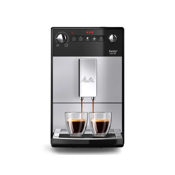 Melitta Purista Series 300 F23/0-101 Helautomatisk kaffemaskin bönor - Silver – espressomaskin
