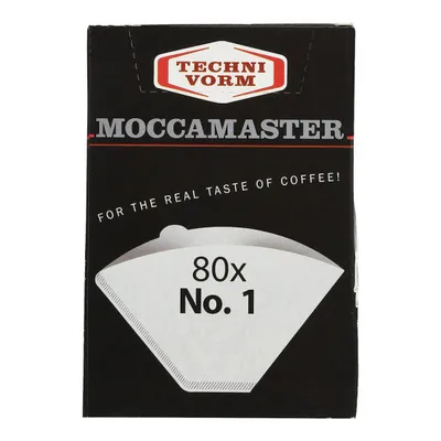 Vitt pappersfilter Moccamaster, 80 st. (kompatibelt med Moccamaster Cup-One) – kaffefilter