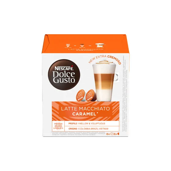 Kaffekapslar NESCAFÉ® Dolce Gusto® Caramel Latte Macchiato, 8 × 8 st. – kaffekapsel