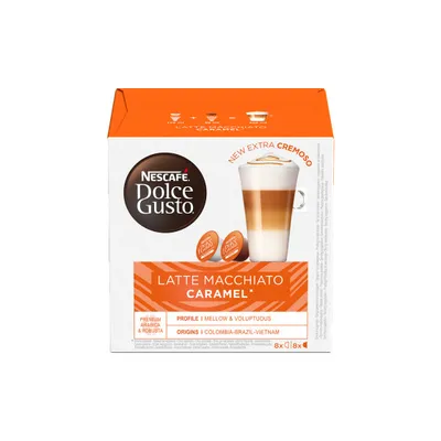 Kaffekapslar NESCAFÉ® Dolce Gusto® Caramel Latte Macchiato, 8 × 8 st. – kaffekapslar