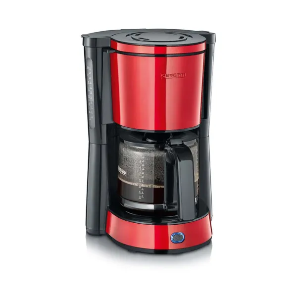 Severin KA 4817 Type kaffebryggare 10 koppar Röd-metall, kaffebryggare