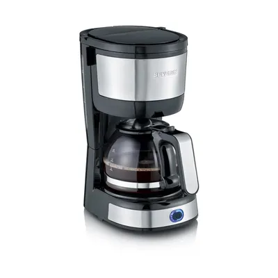 Severin KA 4808 Compact kaffebryggare 4 koppar Rostfritt stål-svart, kaffebryggare