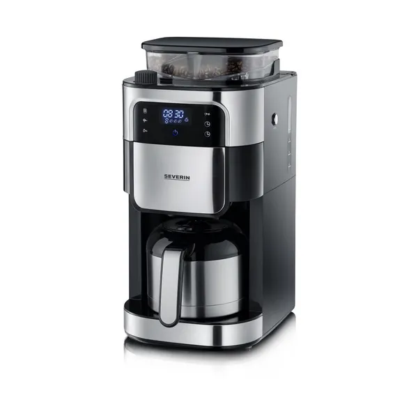 Severin KA 4814 termosbryggare med kvarn 8 koppar Svart, kaffebryggare