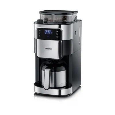 Severin KA 4814 termosbryggare med kvarn 8 koppar Svart, kaffebryggare