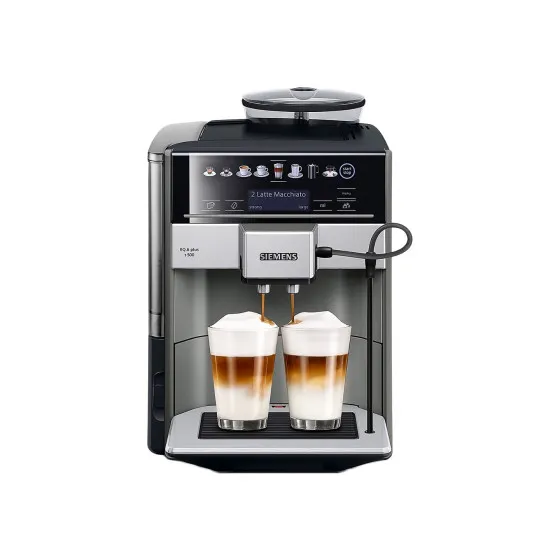 Siemens EQ.6 plus s500 TE655203RW Helautomatisk kaffemaskin bönor - Silver – espressomaskin
