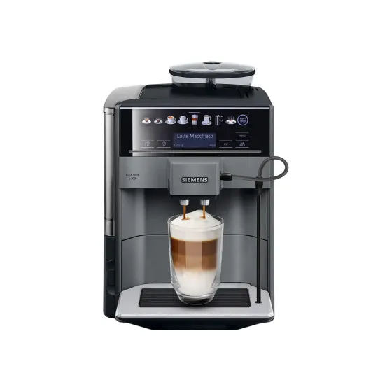 Siemens EQ.6 Plus s100 TE651209RW Helautomatisk kaffemaskin bönor – Grå, espressomaskin