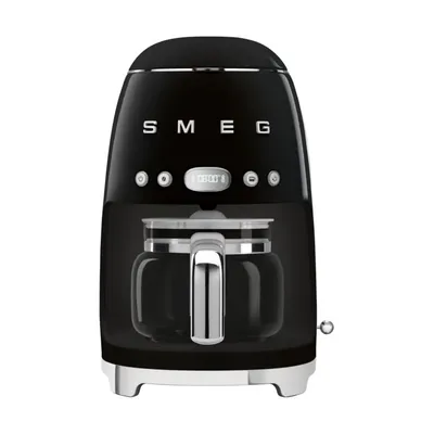 Smeg 50's Style kaffebryggare 10 koppar Svart, kaffebryggare