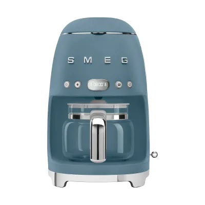 Smeg 50's Style kaffebryggare 10 koppar Matt storm blue, kaffebryggare