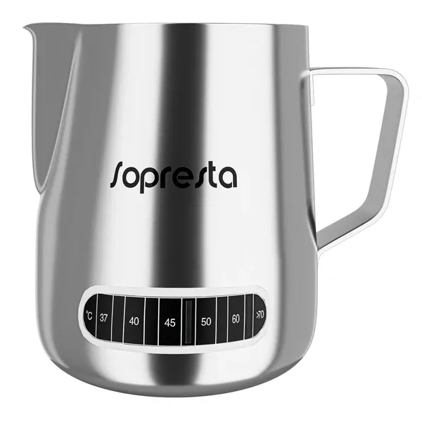 Sopresta Mjölkkanna med temperaturmätare (600 ml), tillbehör