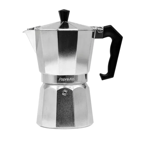Sopresta Moka Pot Espresso kande i Aluminium - 3 Koppar - 150 ml, mokabryggare