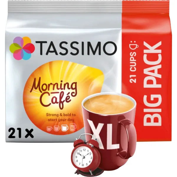 Kaffekapslar Tassimo Morning Cafe XL (kompatibel med Bosch Tassimo kapselmaskiner), 21 st., kaffekapsel