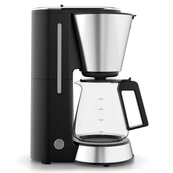 WMF Kitchenminis kaffebryggare glas 5 koppar Svart-silver, kaffebryggare